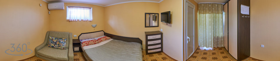 Двухместная комната с доп. местом на I этаже, панорама 360 градусов